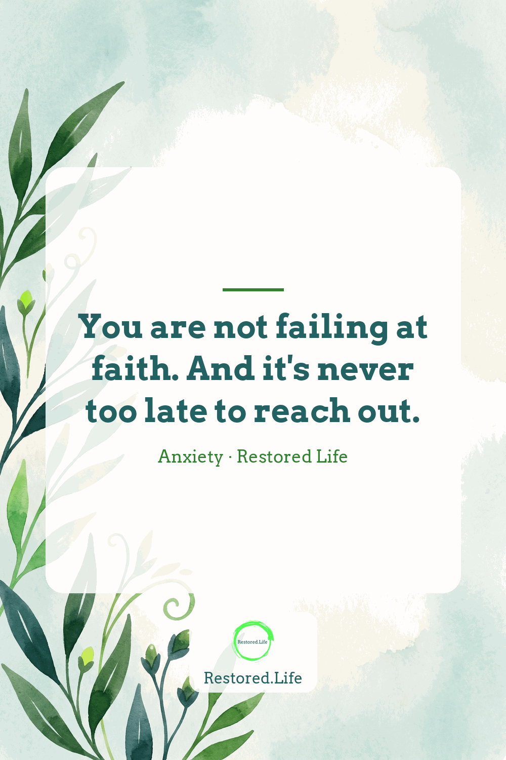 anxiety pin quote — Restored Life