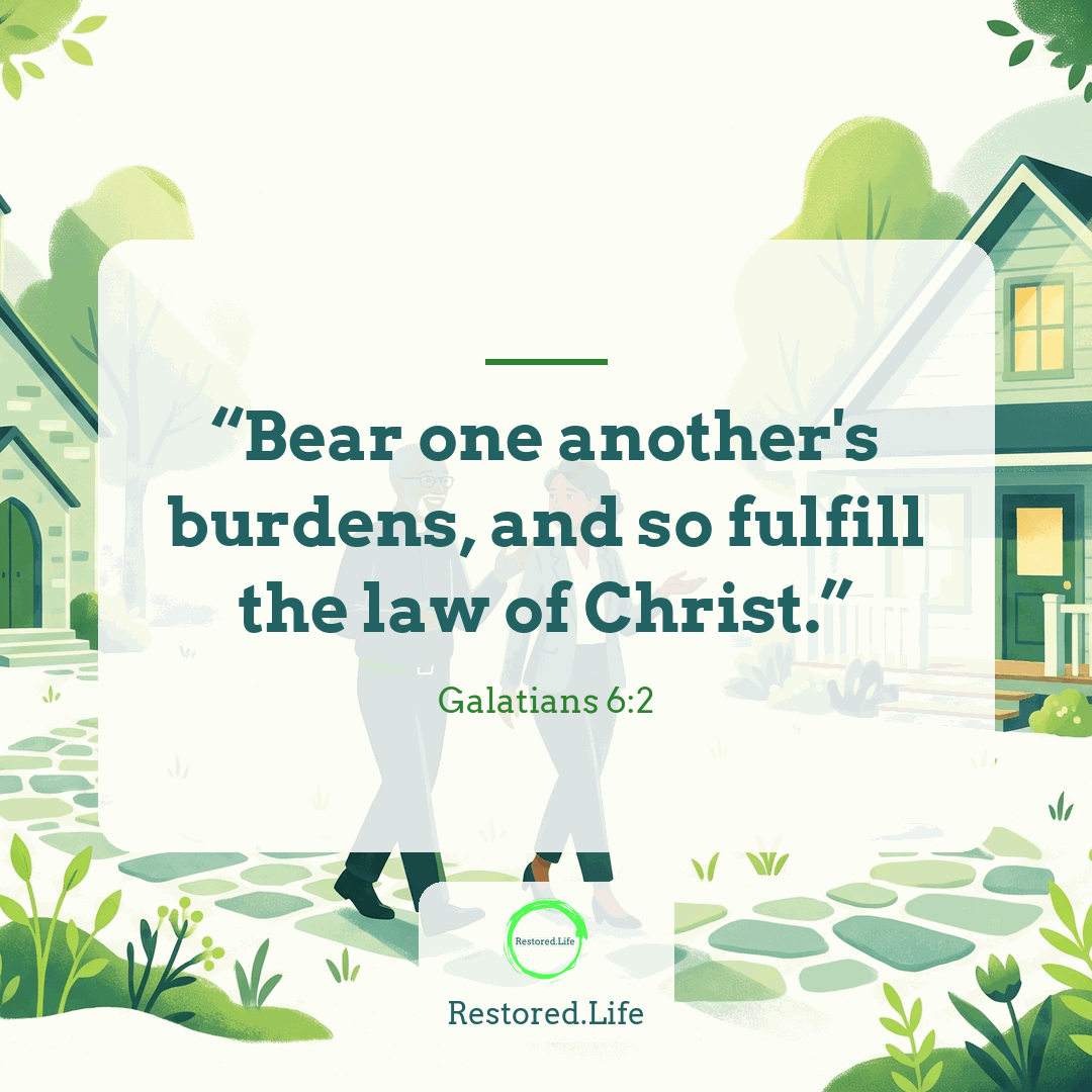 “Bear one another's burdens, and so fulfill the law of Christ.” — Galatians 6:2