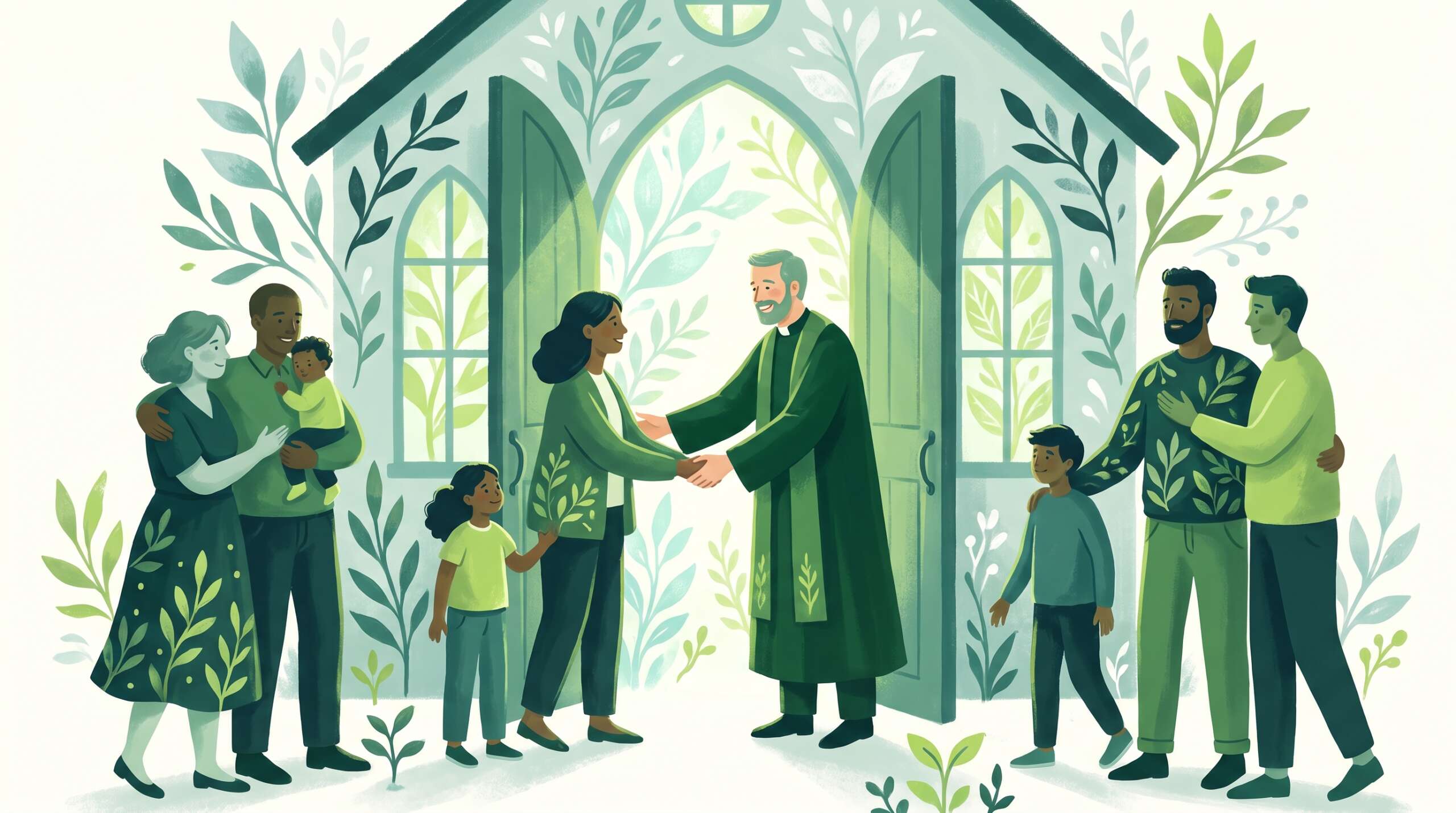 A pastor greeting his congregation at the church door — what pastoral ministry is