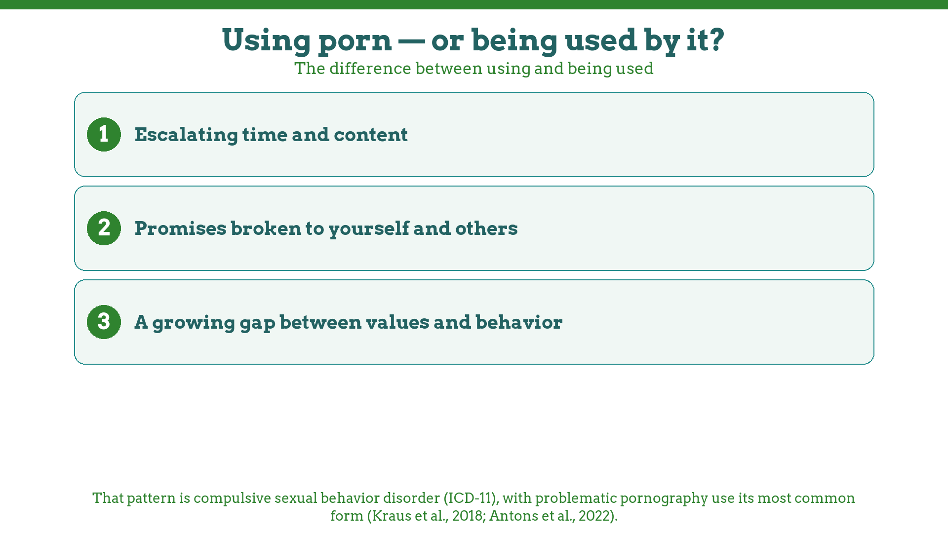 The difference between using porn and being used by it: escalation, broken promises, and the values-behavior gap