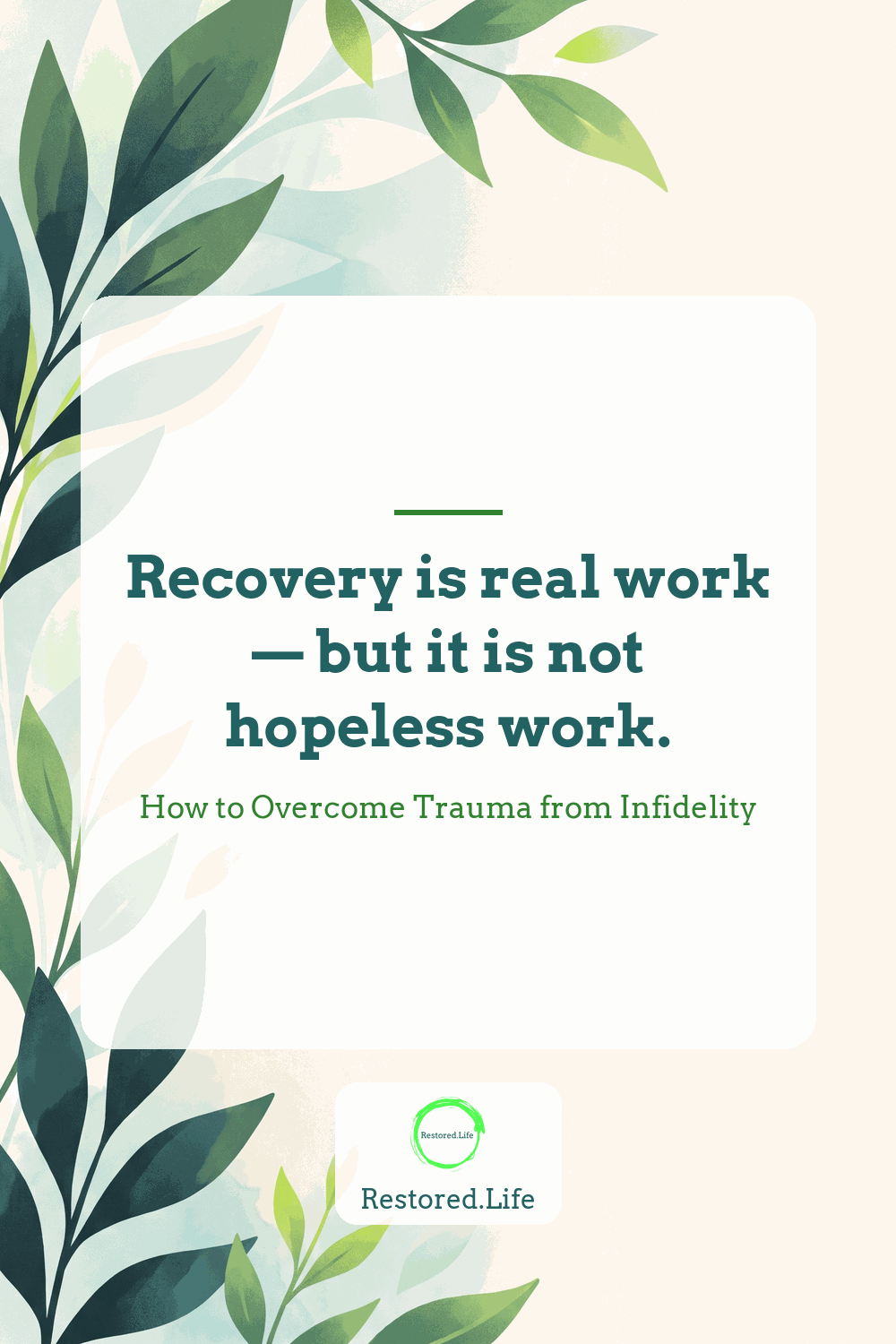 infidelity pin quote — Restored Life