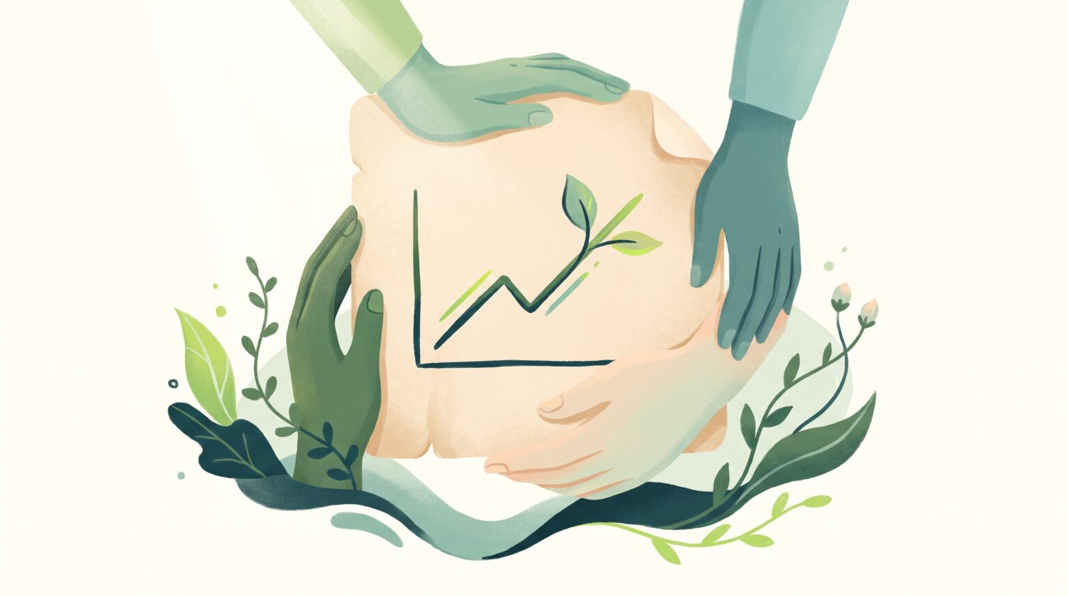 A growth chart held gently in caring hands