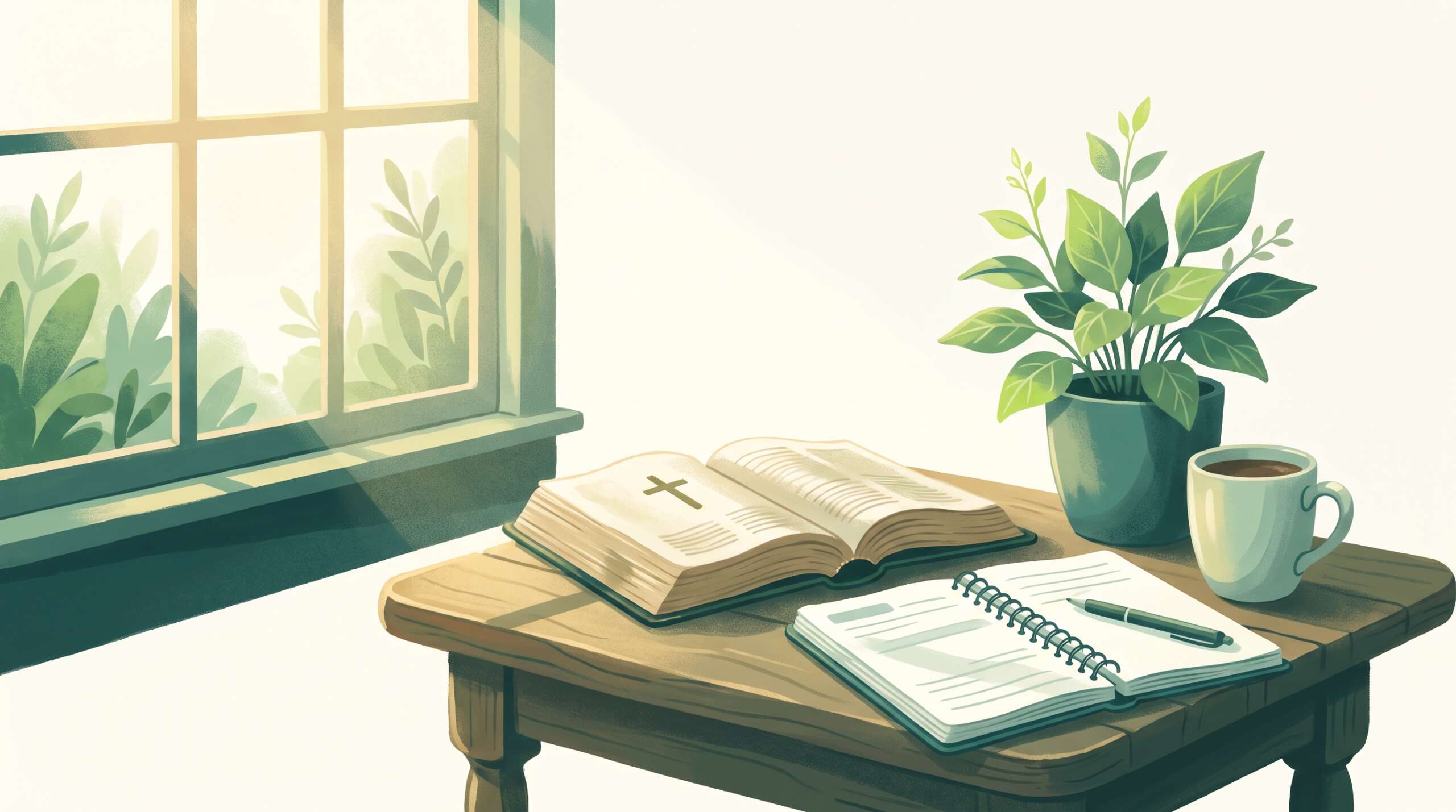 An open Bible and a counseling notebook side by side — faith as a resource in affair recovery
