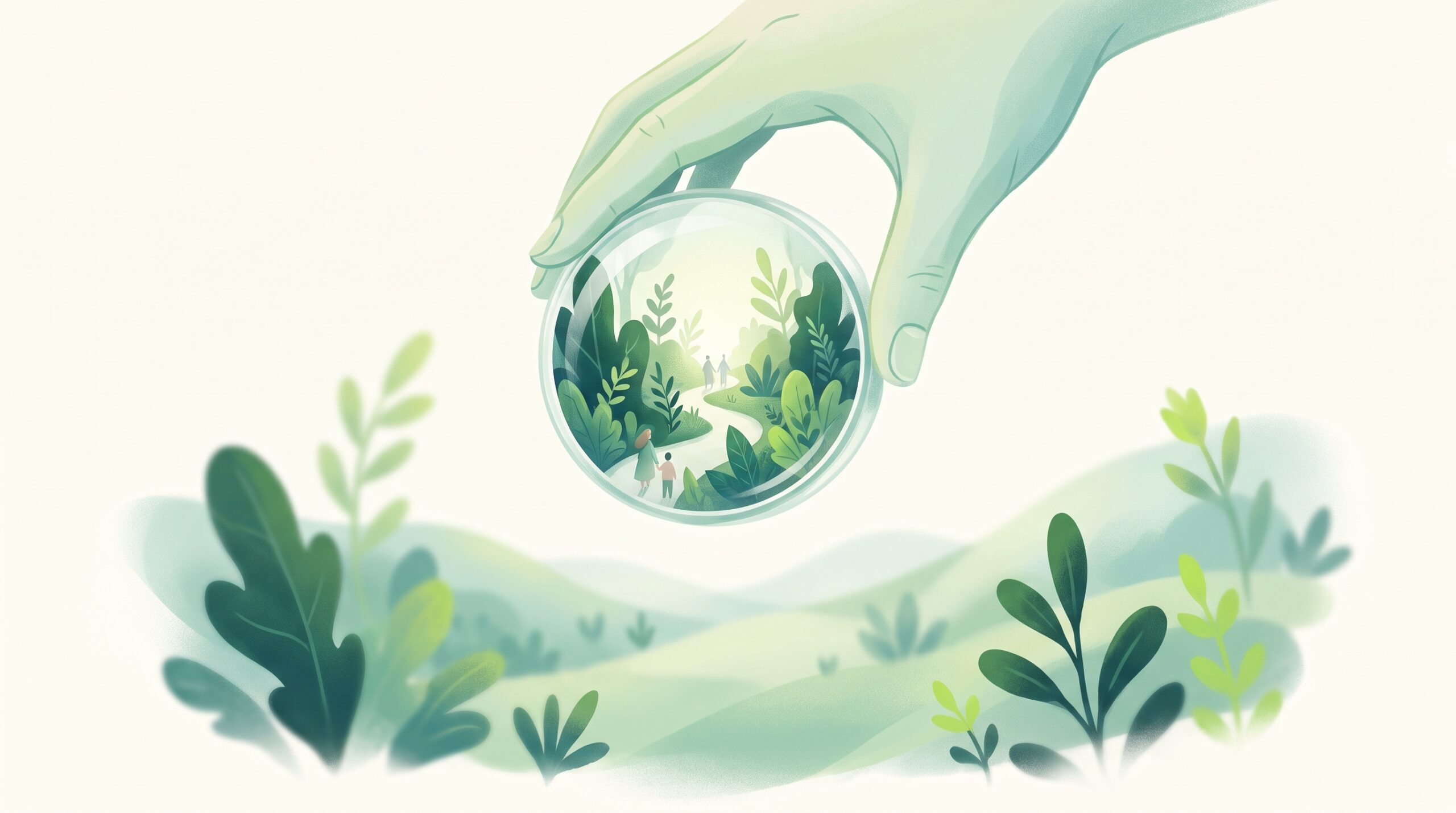 A gentle lens bringing a blurred landscape into focus