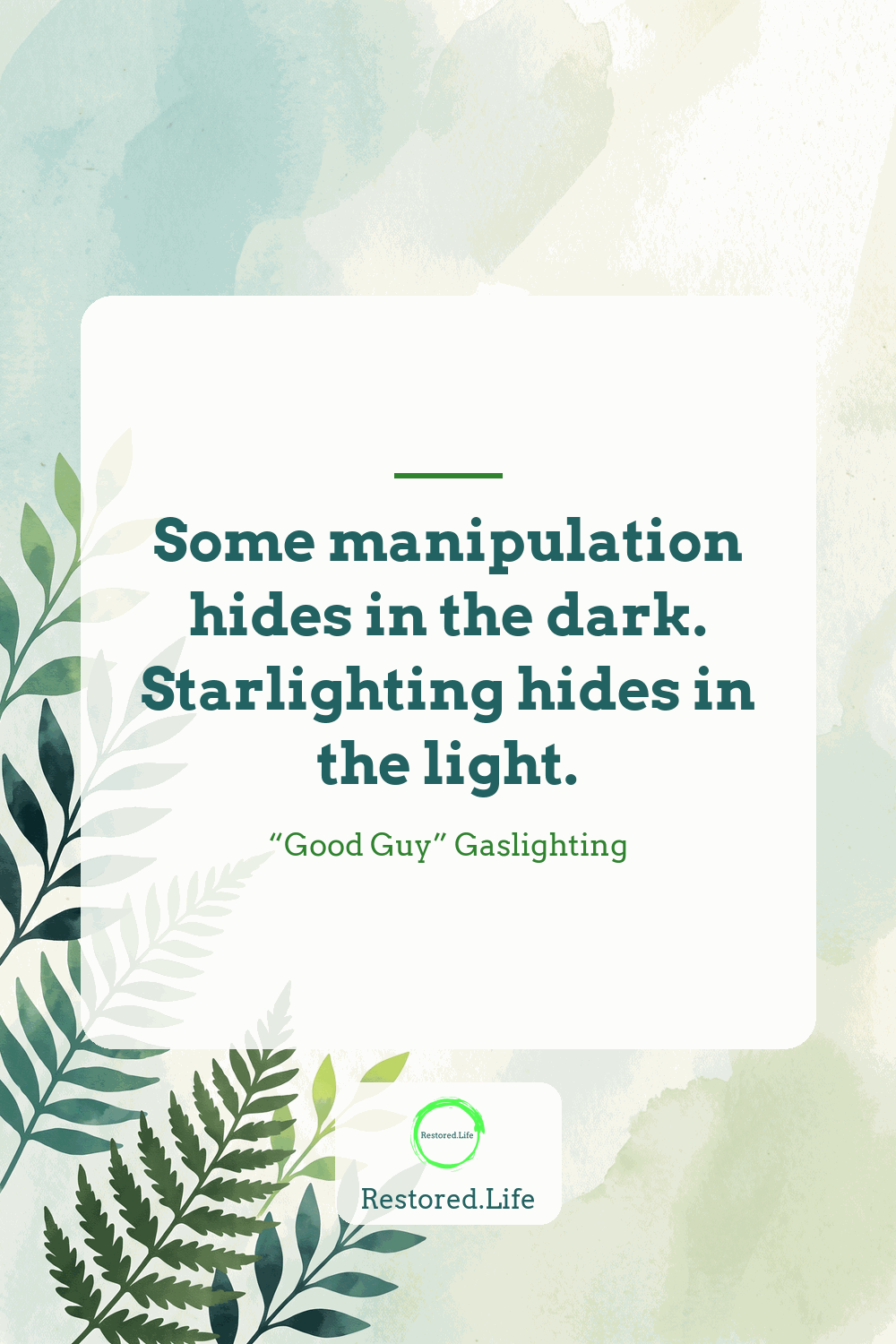 starlighting pin quote — Restored Life