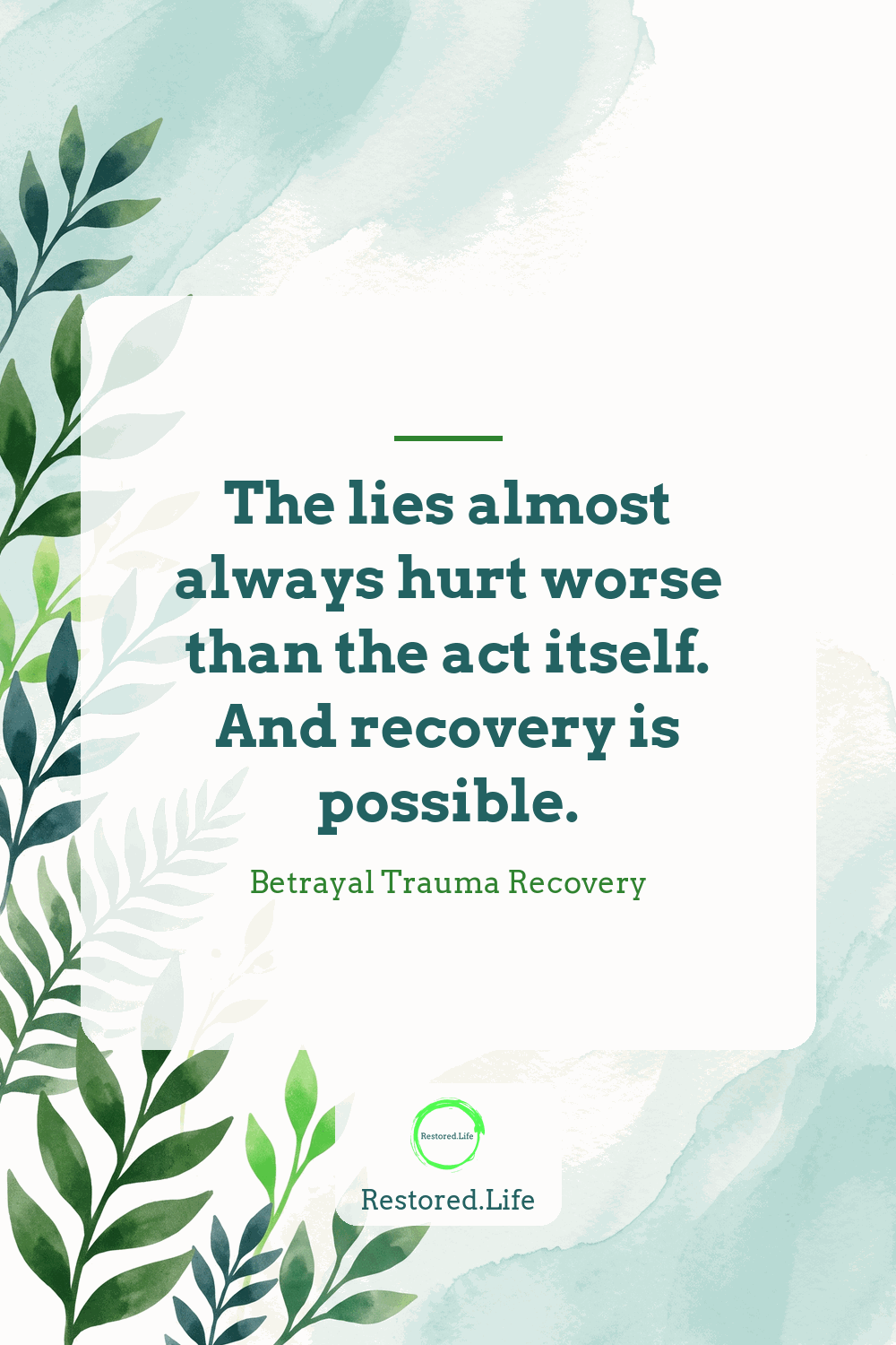 ultimate betrayal pin quote — Restored Life